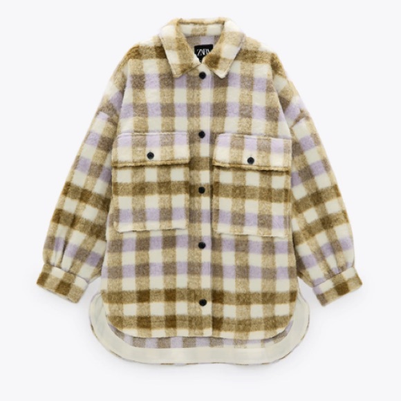 𝗡𝗪𝗧 𝗭𝗮𝗿𝗮 • Oversized Plaid Overshirt - Picture 15 of 16